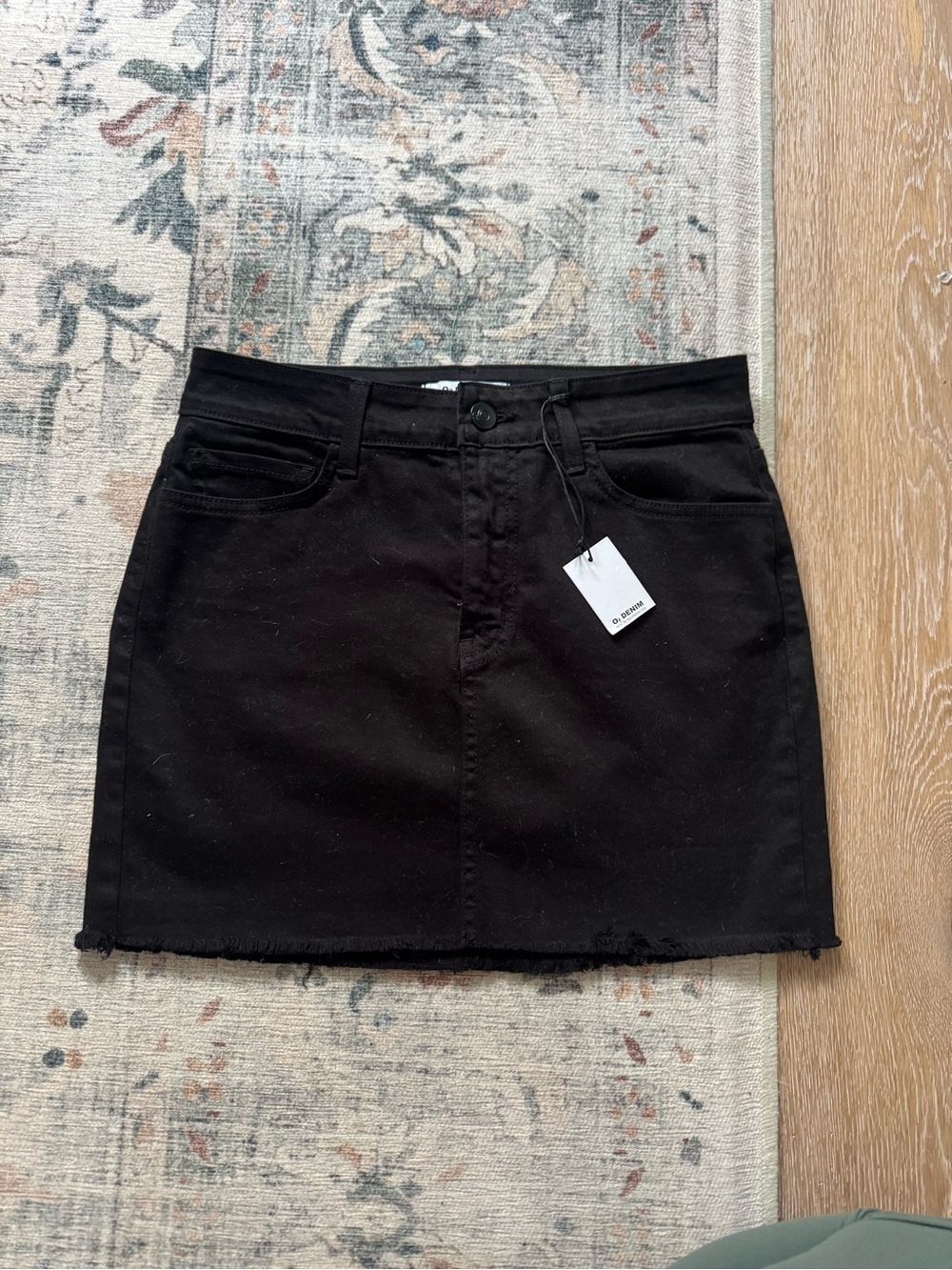 Lulus Black Denim Mini Skirt Medium Small - Women